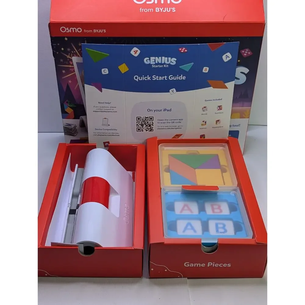 Osmo Genius Starter Kit 901-00089 iPad 5 Learning Games Base Tiles Ages 6-10